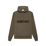 Essential Knit Pullover Hoodie Brown