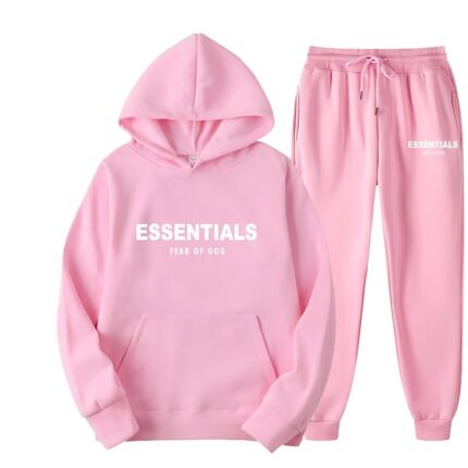 essentials-hoodie-fear-of-god -pink-tracksuit