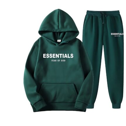 essentials-Fear-of-god-green-tracksuit