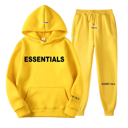 Yellow Essential Spring Hooded Tracksuit