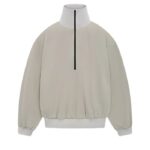 Washed Nylon Half Zip Track Jacket